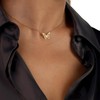 MOTIBACK Hollow Butterfly Gold Necklace ，Women Gold Plated Dainty Butterfly
