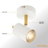 National Lighting Quinn Modern Single Matt White with Brushed Gold