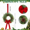 Janinka 4 Pcs Christmas Wreath for Windows 11.8 Inch Christmas