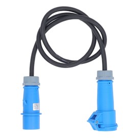 Camping Adapter Cable Male to Female 16A Coupling High Current IP44 Waterproof 220‑250VAC 3 Pin 2.5mm² Rubber Hose 150cm