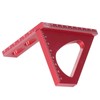 3D Mitre Angle Ruler Aluminum Alloy Professional Red 45 Degree