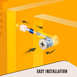 YaaYii Cam Locks for Furniture 90 Pcs 3-in-1 Eccentric Wheels, Furniture Cam Lock Fasteners Compitable with IKEA Hardware Parts, Multi-Size Repair Spare Parts Nut & Bolt Assortment Sets