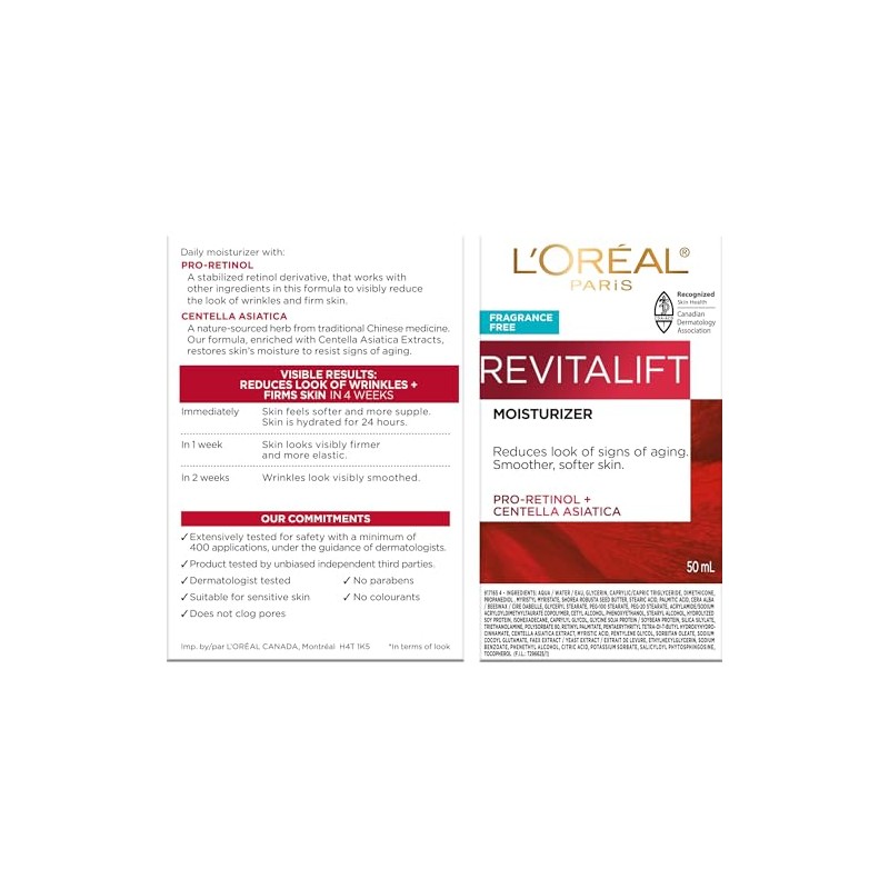 LOreal Paris Revitalift Anti Aging Face and Neck Cream, Smoothing