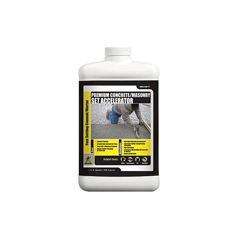 Akona Concrete/Masonry Set Accelerator - Fast Setting Additive, Accelerates Curing