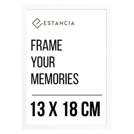 White Wooden Photo Frame 13x18 cm With Shatterproof glass | White Frame 13x18 cm | Photo Frame 13 x 18 | White Frame 18x13 cm | White Frame 13x18 cm