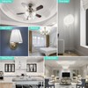 hansang E12 LED Light Bulbs 5000K Bright Daylight, 60W Type