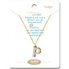 Cotigo - Stainless Steel Letter Necklace with Sparkling Cubic Zirconia