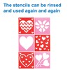 Baker Ross AX816 Heart Stencils - Pack of 8, Washable