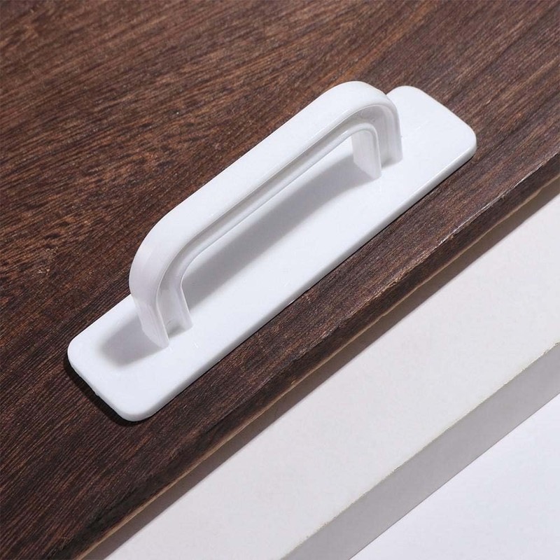 GUEDKIKL 4Pcs Self-Adhesive Cabinet Handle Stick on Door Handles, No