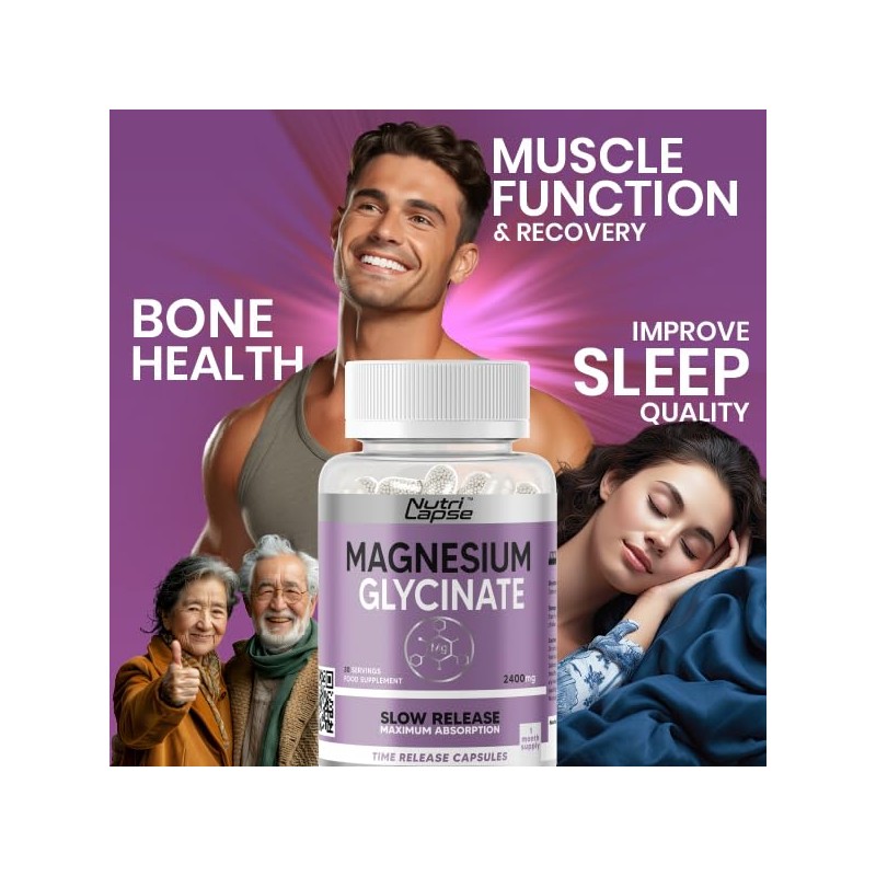 Nutrilapse™ Magnesium Glycinate (Bisglycinate) with Vitamin B6, High Bioavailability Granular