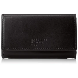 Margaret Howell Idea MHMW4BK1 Key Case, Smart Key Compatible, 4 Ring Keys, Bill Compartment, Men's Key Case, Aging Effects, Genuine Leather, Made in Japan, Black