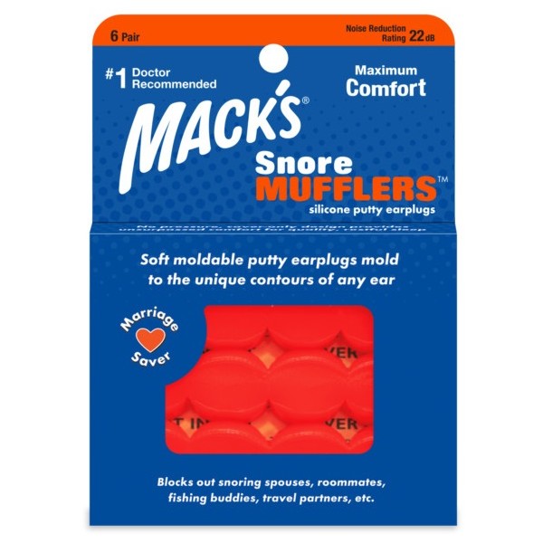 MACK'S Snore Mufflers Silicone - 6 Pairs