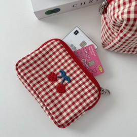 Everytail Red Cherry Cosmetic Pouch / 에브리테일 레드 체리 화장품 파우치