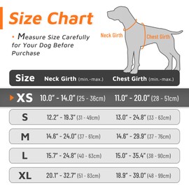 Eagloo Small Dog Harness No Pull, Service Vest with Reflective Strips and Control Handle, Adjustable and Comfortable for Easy Walking, No Choke Pet Harness with 2 Metal Rings, Orange, XS