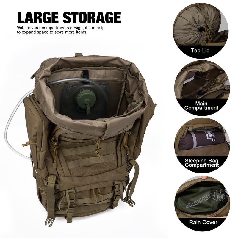 Mardingtop 60L Military Tactical Backpack Hiking Travel Backpack for 3