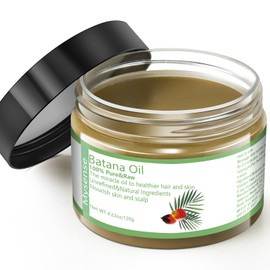 Mysense Raw Batana Oil for Hair, 100% Pure Dr Sebi Batana Oil from Honduras, Organic Hair Oil for All Hair Types, 4.23oz