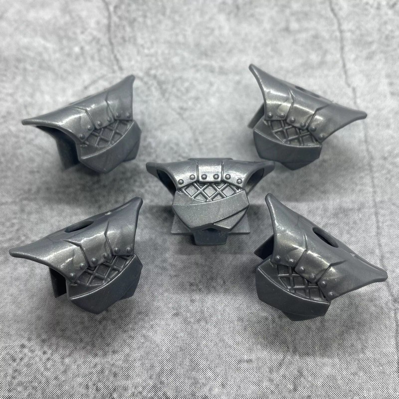 MuseBrickArts 5Pack Gray Cuirass Armor Blocks Accessories for Minifigures |