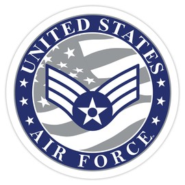 7.62 Design E-4 Senior Airman 3.5" U.S. Air Force Rank Decal