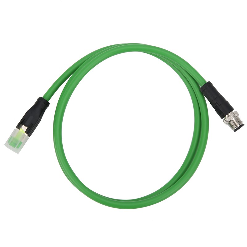 M12 to RJ45 Patch Cord 4Pin Networking Cable for Industrial
