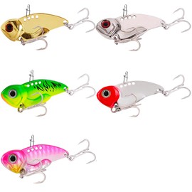 FANGBLUE Blade Baits Metal VIB Fishing Lures 1/4oz(7g) Hard Spinner Blade Baits Long Casting Jigging Spoons for Bass Walleye Trout Fishing Accessories