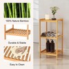 kinbor 3-Tier Bamboo Shelf Freestanding - Space-Saving Bathroom Standing Shelf