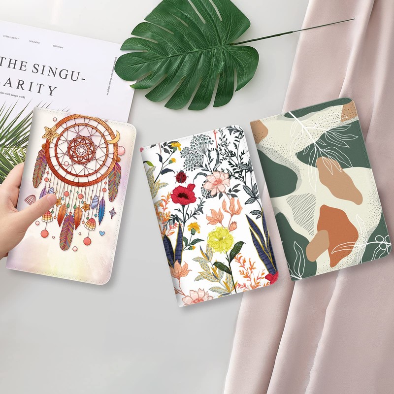Server Book with Zipper Pocket,Waitress Book Wallet Notepad-Leaves