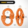 Nilight Safety Chain Connector Link, 1/2In Tow Hitch Hammerlock Coupling