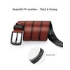 EsengNoyi Brown Leather Belt for Men, Mens Casual Belts for