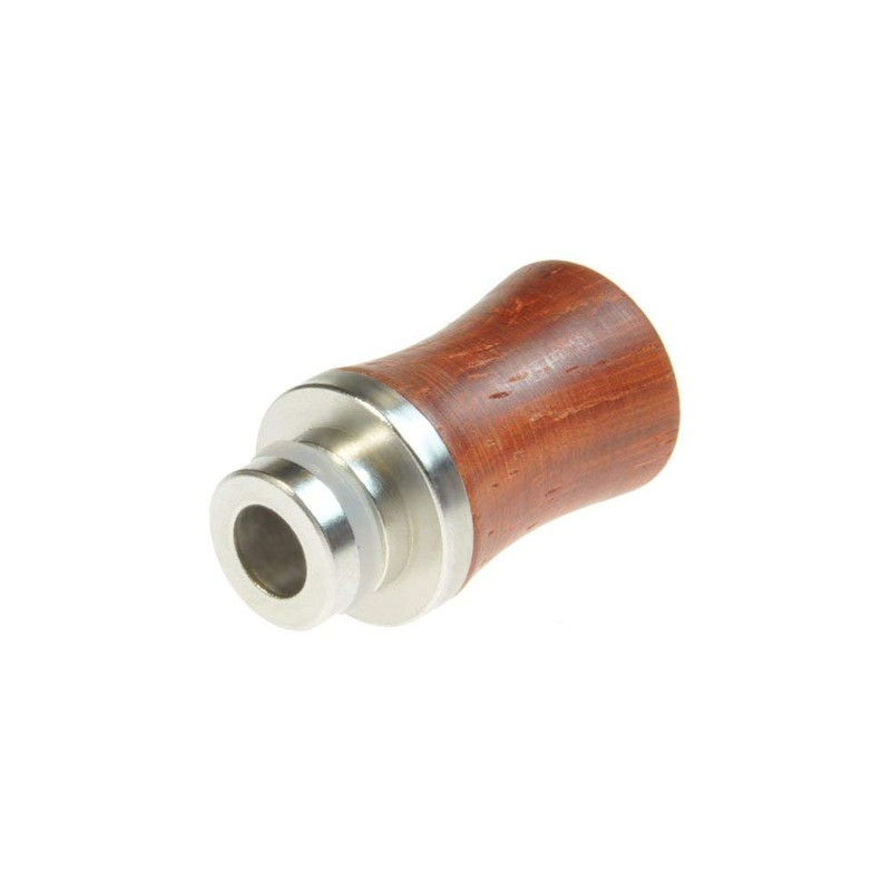 Armerah Woody Curve 510 Drip Tip eCig Mouthpiece Short/Big Wood/Steel