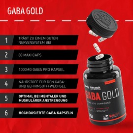 Body Attack GABA Gold 80 Capsules (95 g)