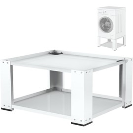 FAMIROSA Washer and Dryer Pedestals Fits 27" and 28", Laundry Pedestal Risers for Washer and Dryer, Heavy Duty Steel Washing Machine Stand Base, Fit 700lbs Capacity, 28.3 x 28.3 x 15.7 inch, White