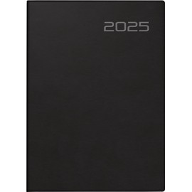 rido/idé Pocket Diary Model Technik S (2025), 2 Pages = 1 Week, A6, 144 Pages, Balacron Cover, Black