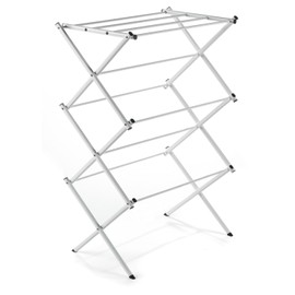 Polder 8311-90 Freestanding Accordion Clothes Drying Rack, 29" x 14.5" x 42", White