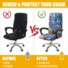 Smiry Stretch Printed Office Computer Chair Covers, Universal Desk Rotating