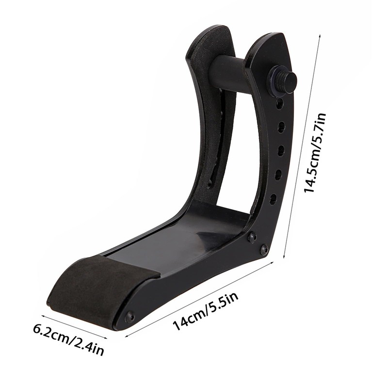 VBESTLIFE Ergonomic Electric Guitar Holder, 6 Position Height Adjustable, Footstool