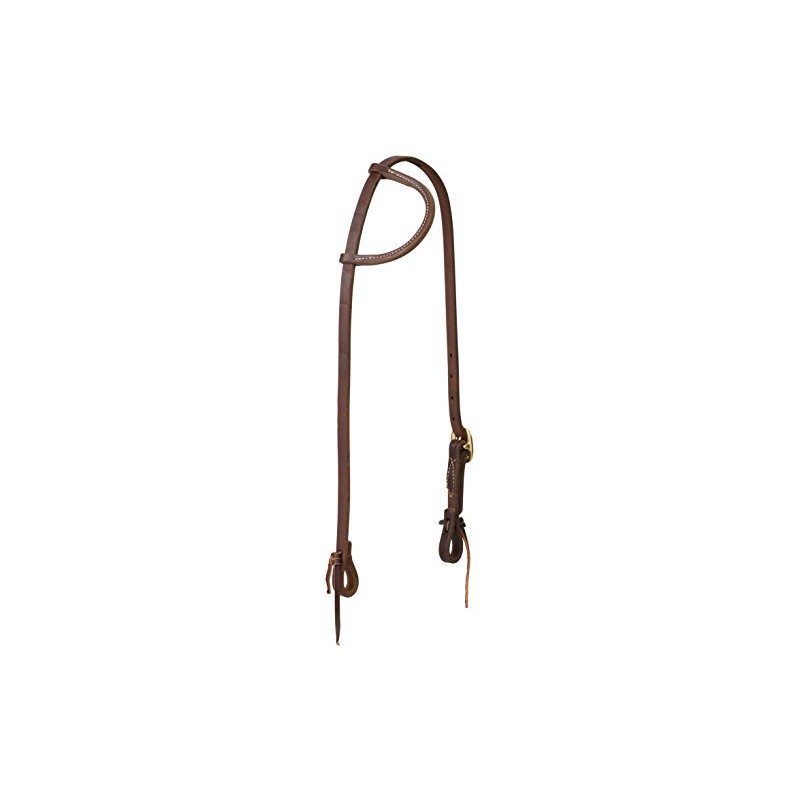 Weaver Leather Working Tack Sliding Ear Brass Single Buckle Headstall,
