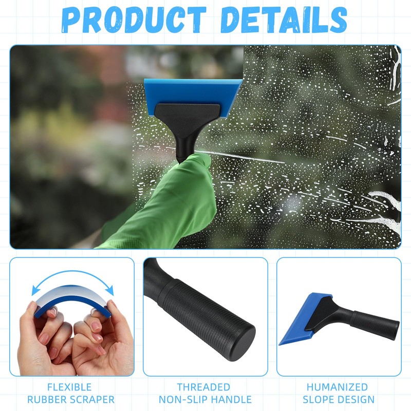 Datanly 18 Pcs Small Squeegee 5 Inch Window Tint Silicone