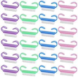 24 Nail Brush Hand Brush with Handle, Fingernail Exfoliating Cleaning