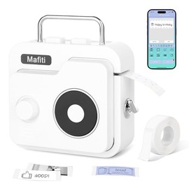 mafiti Máquina etiquetadora con cinta Bluetooth inalámbrica para etiquetas, mini etiquetadoras térmicas, recargable, fácil de usar para el hogar, ofic