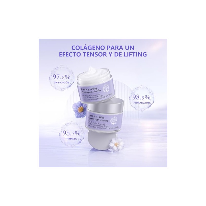 WEUD 2PCS Cremas para Cuello Reafirmante, con Hidrolizado de Acido