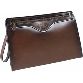 Berkut Genuine Leather 2nd Bag with Strap Clutch Bag, Men's, Business Bag, Braun