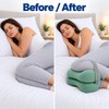 Contoured Memory Foam Knee Pillow for Side Sleeping, Ergonomic Leg
