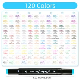 HomFilix Alcohol Markers, 120 Colors Dual Tip Art Alcohol Markers Set - Perfect for Coloring, Drawing, Sketching, Card Making and Illustration, Perfect for Adults and Kids