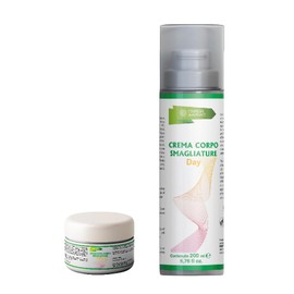 Pflanzenenergie Duo Set Dehnungsstreifen Creme 200 ml und Dehnungsstreifen Öl 50 ml - Beseitigt Dehnungsstreifen Nacht und Tag - mit Niemöl für Menschen