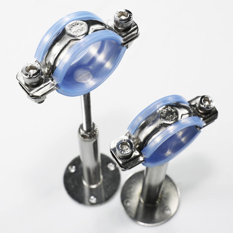 AKIHISA 2 Pcs 1-37/64 Inch Ceiling Mount Pipe Support,Adjustable 304