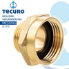 Reducer extension – outer x internal thread in untreated brass.