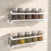 LUCYCAZ 2 Pack Wall Mounted Spice Rack for Spice Jars