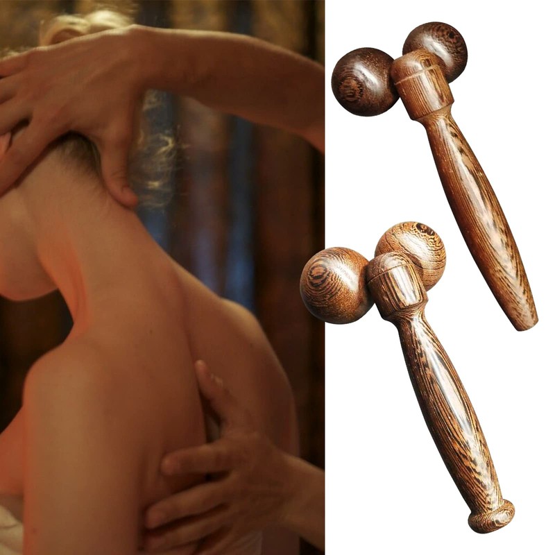 Wood Massage Roller Wooden Manual Body Back Massage Ball Stick