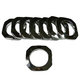 Home Sewing Depot Square #15 Plastic, 1 3/8", 8 Sets, Chrome