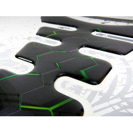BIKE-label X503066VA Tank Pad 3D Motorcycle Sticker Tank Protection Paint Protection Green